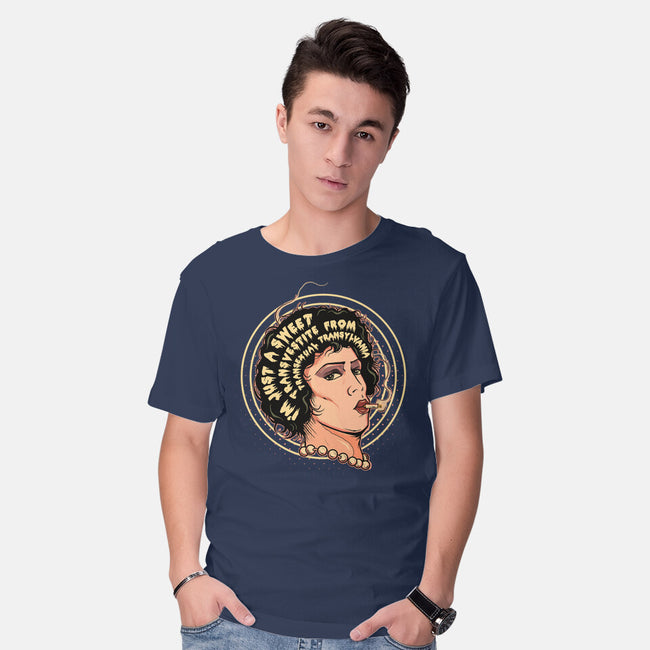 I'm Just A Sweet Transvestite-Mens-Basic-Tee-Green Devil
