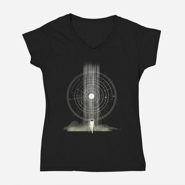 Beyond Our World-Womens-V-Neck-Tee-kharmazero