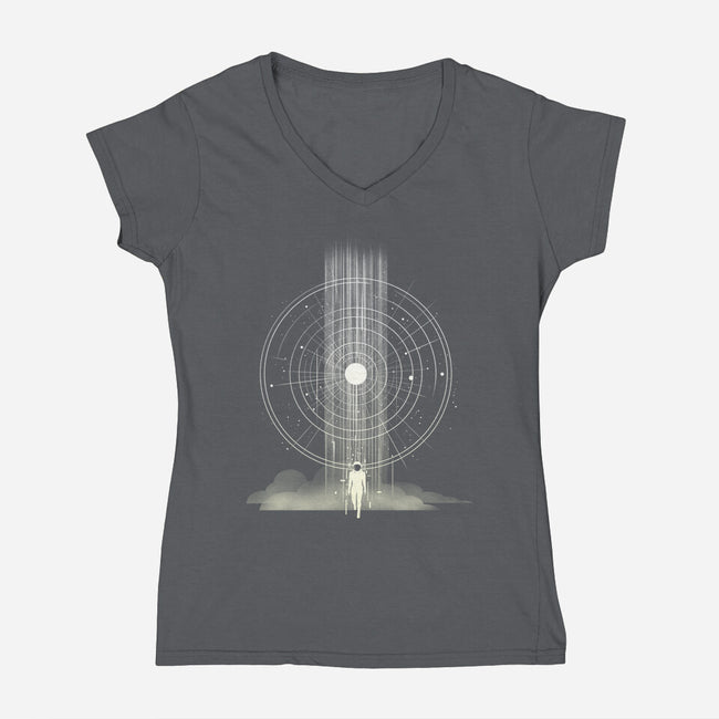 Beyond Our World-Womens-V-Neck-Tee-kharmazero