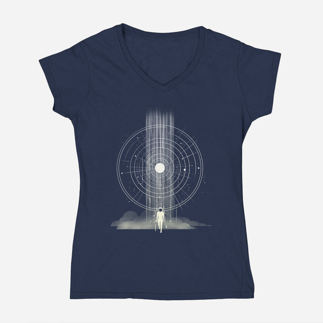 Beyond Our World-Womens-V-Neck-Tee-kharmazero