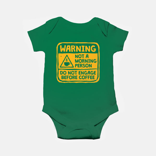 Do Not Engage Before Coffee-Baby-Basic-Onesie-teesgeex