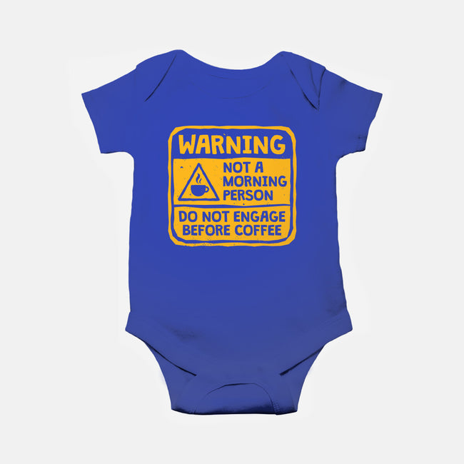 Do Not Engage Before Coffee-Baby-Basic-Onesie-teesgeex