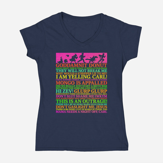 Words Of Wisdom-Womens-V-Neck-Tee-kg07
