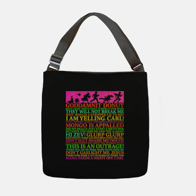 Words Of Wisdom-None-Adjustable Tote-Bag-kg07