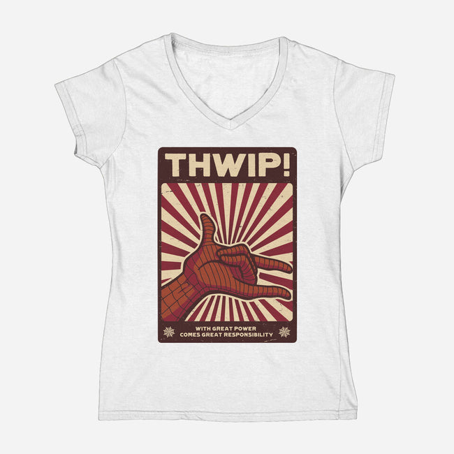 Thwip-Womens-V-Neck-Tee-Eilex Design