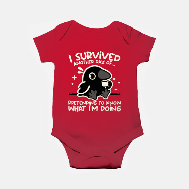 Pretending To Know What I'm Doing-Baby-Basic-Onesie-NemiMakeit