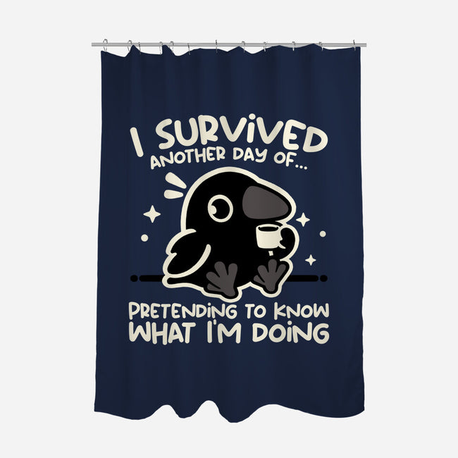 Pretending To Know What I'm Doing-None-Polyester-Shower Curtain-NemiMakeit