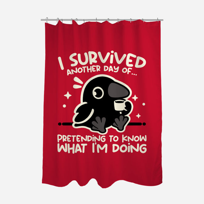 Pretending To Know What I'm Doing-None-Polyester-Shower Curtain-NemiMakeit
