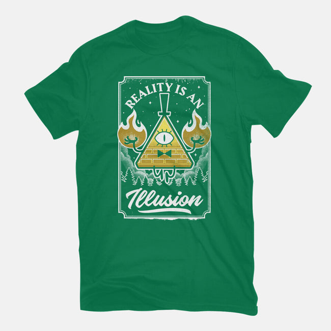 Cartoon Triangle Reality Illusion-Mens-Premium-Tee-Studio Mootant