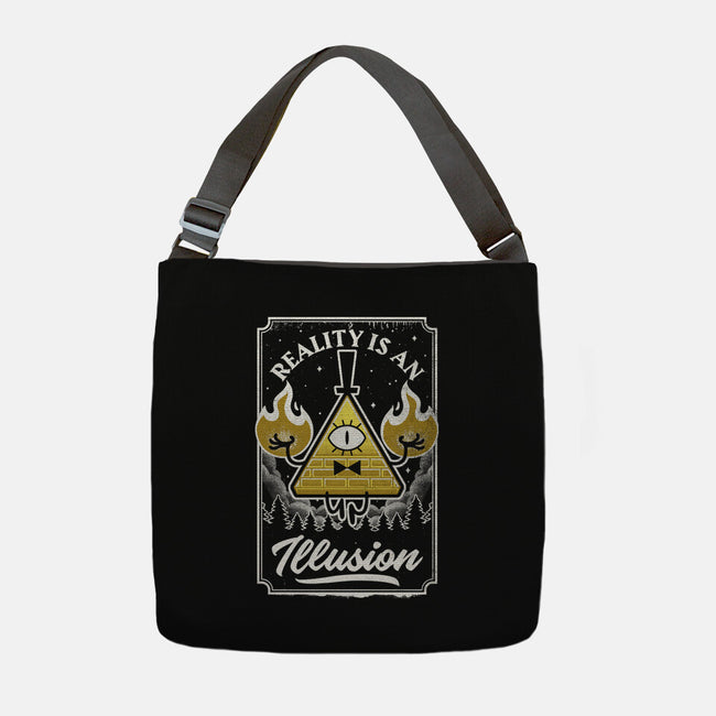 Cartoon Triangle Reality Illusion-None-Adjustable Tote-Bag-Studio Mootant