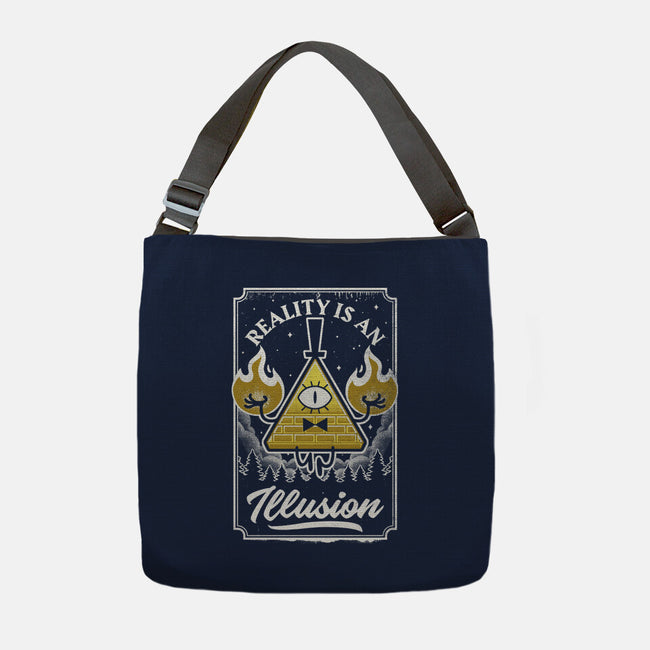 Cartoon Triangle Reality Illusion-None-Adjustable Tote-Bag-Studio Mootant