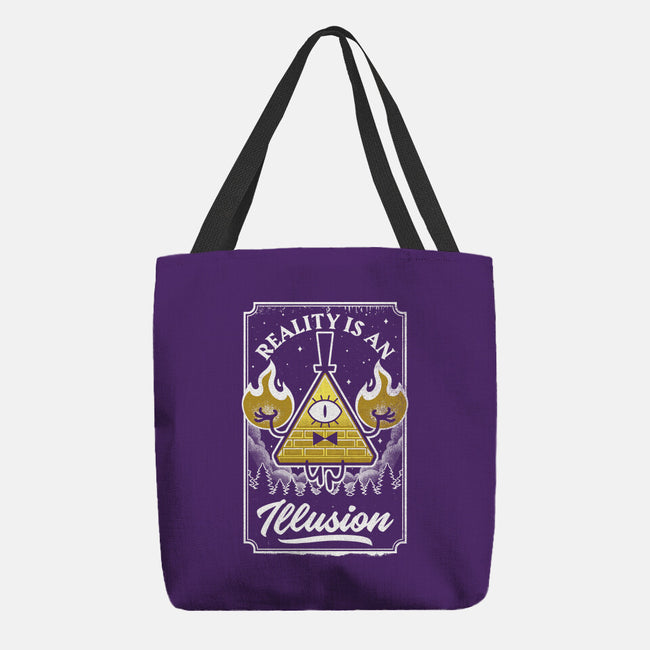 Cartoon Triangle Reality Illusion-None-Basic Tote-Bag-Studio Mootant