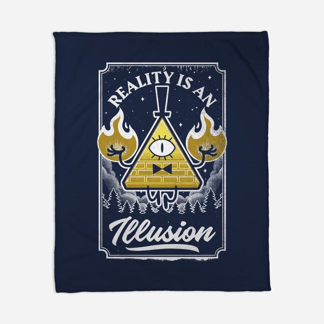 Cartoon Triangle Reality Illusion-None-Fleece-Blanket-Studio Mootant