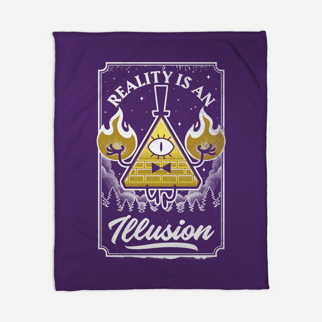 Cartoon Triangle Reality Illusion-None-Fleece-Blanket-Studio Mootant