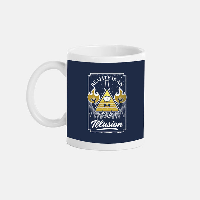 Cartoon Triangle Reality Illusion-None-Mug-Drinkware-Studio Mootant