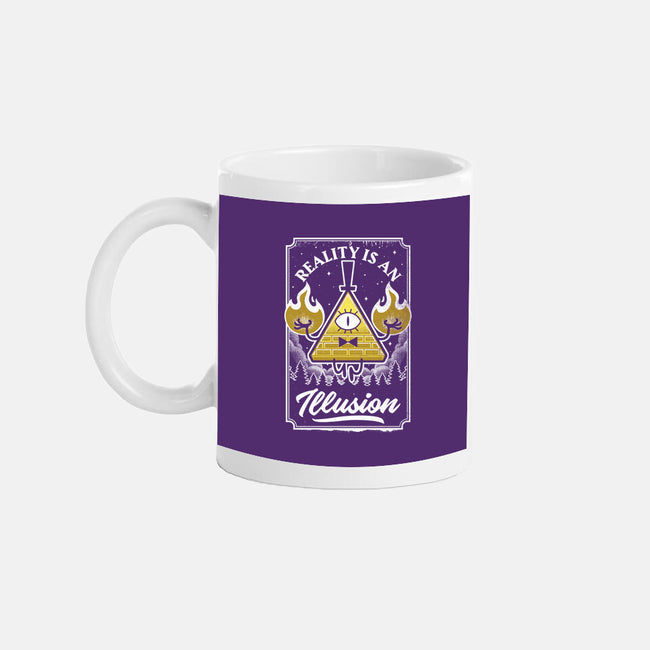 Cartoon Triangle Reality Illusion-None-Mug-Drinkware-Studio Mootant