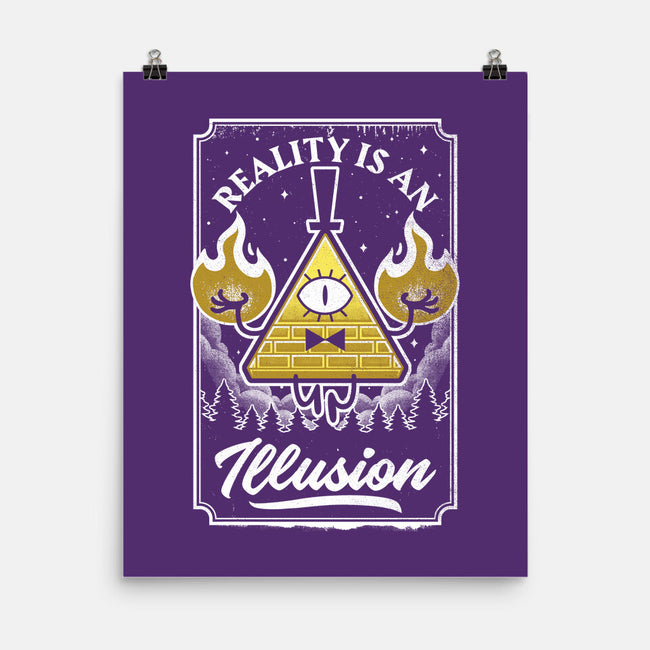Cartoon Triangle Reality Illusion-None-Matte-Poster-Studio Mootant