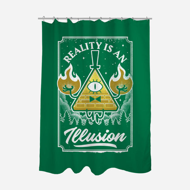 Cartoon Triangle Reality Illusion-None-Polyester-Shower Curtain-Studio Mootant