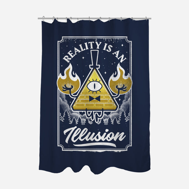 Cartoon Triangle Reality Illusion-None-Polyester-Shower Curtain-Studio Mootant