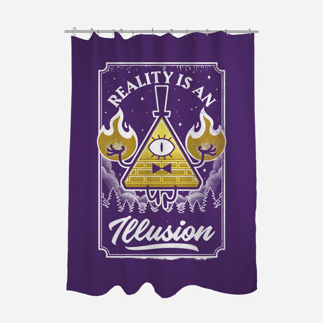 Cartoon Triangle Reality Illusion-None-Polyester-Shower Curtain-Studio Mootant