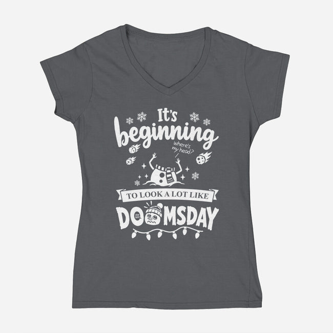 A Lot Like Doomsday-Womens-V-Neck-Tee-Boggs Nicolas