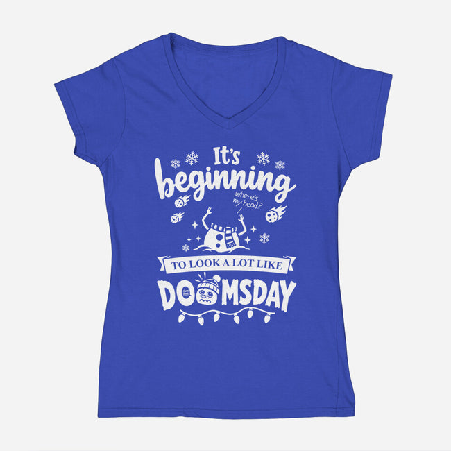 A Lot Like Doomsday-Womens-V-Neck-Tee-Boggs Nicolas