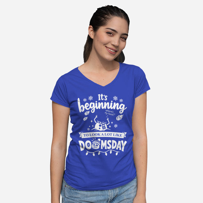 A Lot Like Doomsday-Womens-V-Neck-Tee-Boggs Nicolas