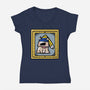 Dog With Earrings-Womens-V-Neck-Tee-bloomgrace28