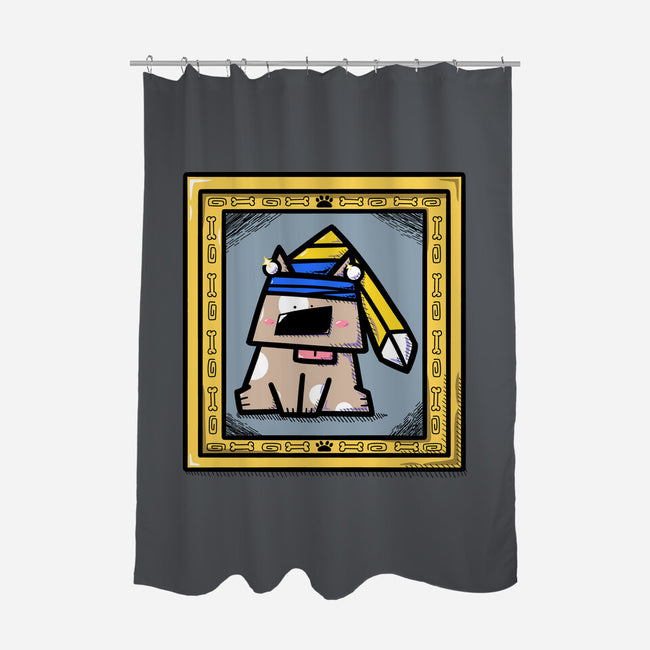 Dog With Earrings-None-Polyester-Shower Curtain-bloomgrace28