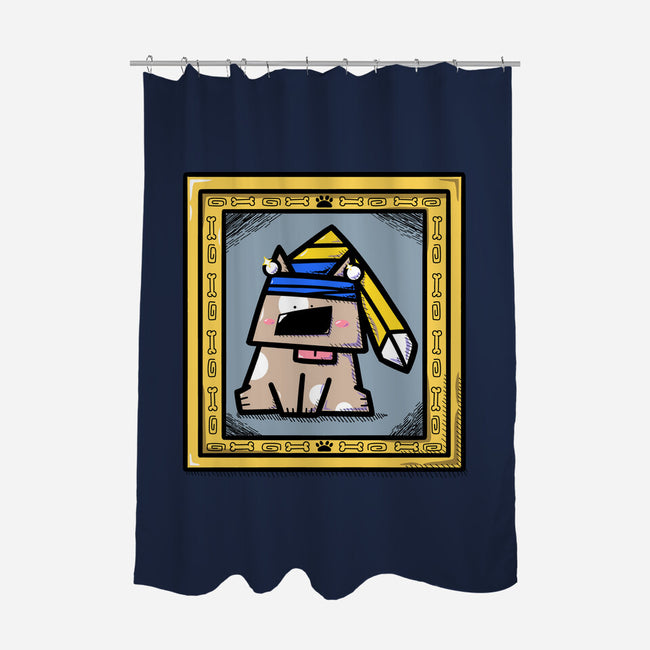 Dog With Earrings-None-Polyester-Shower Curtain-bloomgrace28
