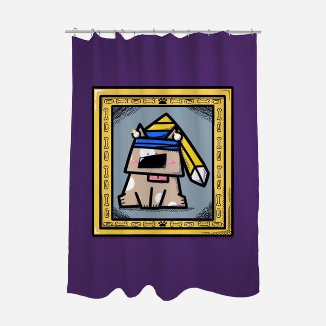 Dog With Earrings-None-Polyester-Shower Curtain-bloomgrace28