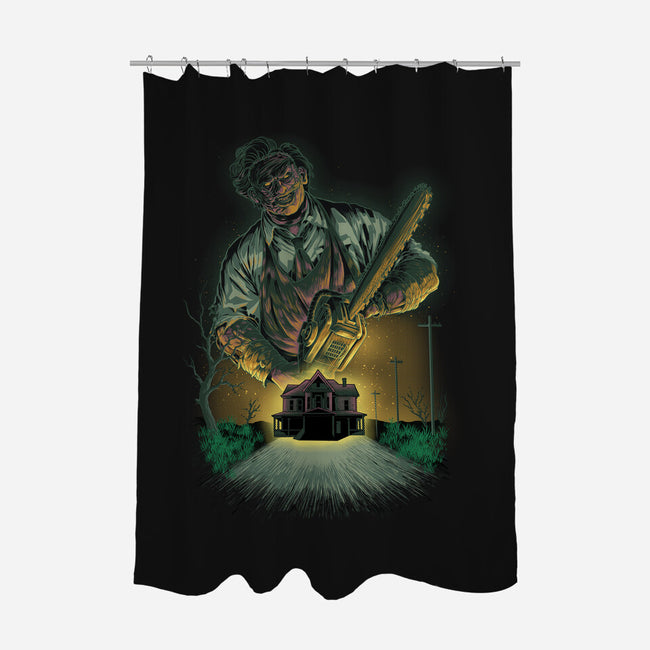 Chainsaw Butcher-None-Polyester-Shower Curtain-Astrobot Invention