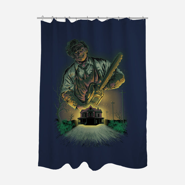 Chainsaw Butcher-None-Polyester-Shower Curtain-Astrobot Invention
