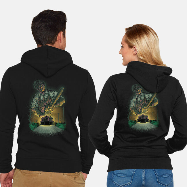Chainsaw Butcher-Unisex-Zip-Up-Sweatshirt-Astrobot Invention