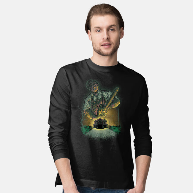 Chainsaw Butcher-Mens-Long Sleeved-Tee-Astrobot Invention