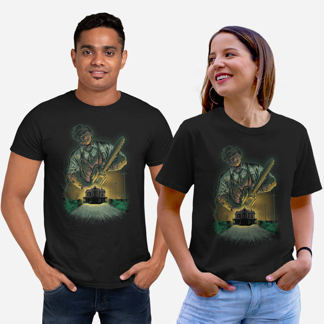 Chainsaw Butcher-Unisex-Basic-Tee-Astrobot Invention