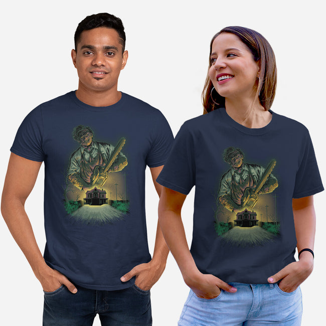 Chainsaw Butcher-Unisex-Basic-Tee-Astrobot Invention