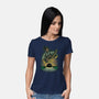 Chainsaw Butcher-Womens-Basic-Tee-Astrobot Invention