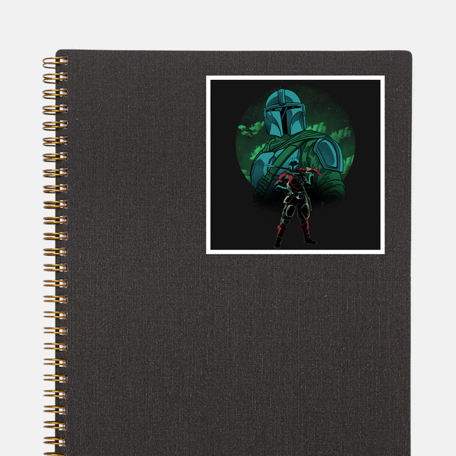 Beskar Hunter Nightsky-None-Glossy-Sticker-Astrobot Invention