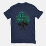 Beskar Hunter Nightsky-Womens-Basic-Tee-Astrobot Invention