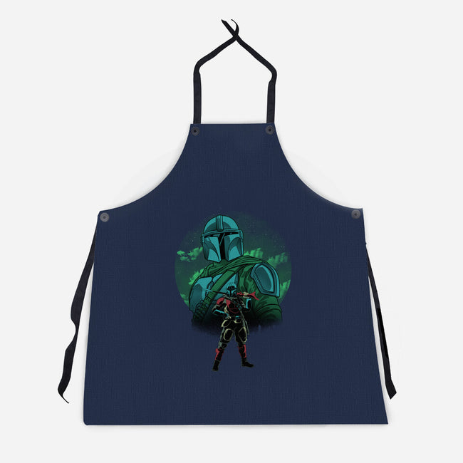 Beskar Hunter Nightsky-Unisex-Kitchen-Apron-Astrobot Invention