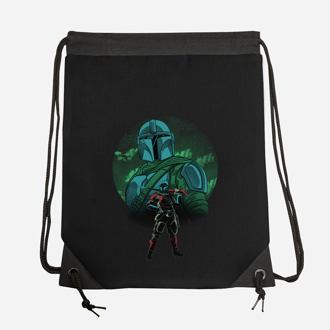 Beskar Hunter Nightsky-None-Drawstring-Bag-Astrobot Invention