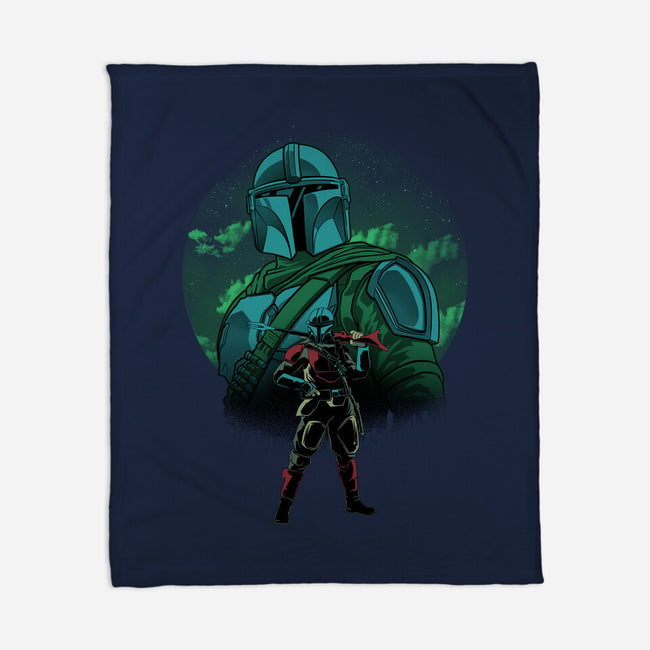 Beskar Hunter Nightsky-None-Fleece-Blanket-Astrobot Invention