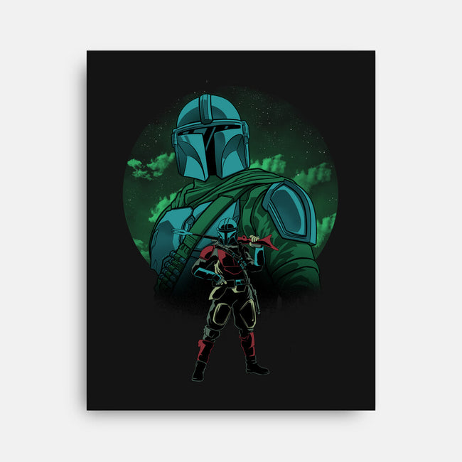 Beskar Hunter Nightsky-None-Stretched-Canvas-Astrobot Invention