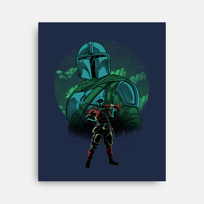 Beskar Hunter Nightsky-None-Stretched-Canvas-Astrobot Invention