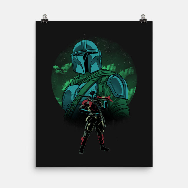 Beskar Hunter Nightsky-None-Matte-Poster-Astrobot Invention