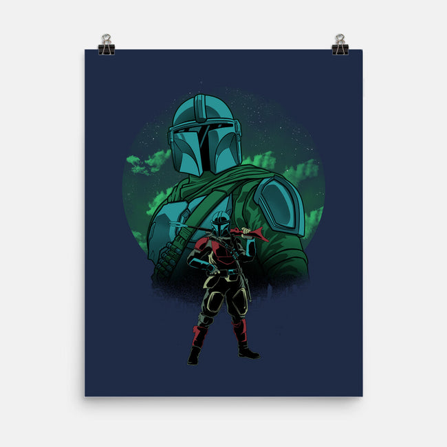 Beskar Hunter Nightsky-None-Matte-Poster-Astrobot Invention