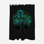 Beskar Hunter Nightsky-None-Polyester-Shower Curtain-Astrobot Invention