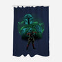 Beskar Hunter Nightsky-None-Polyester-Shower Curtain-Astrobot Invention