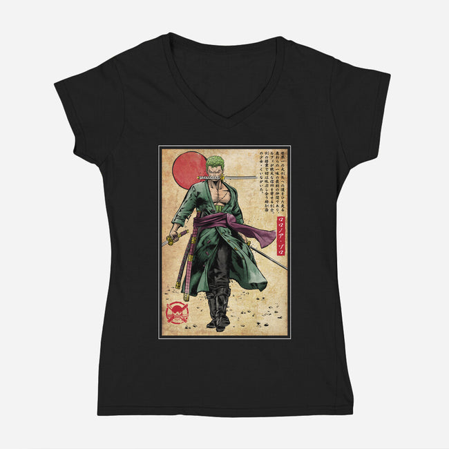 The Way Of The Pirate Hunter-Womens-V-Neck-Tee-DrMonekers